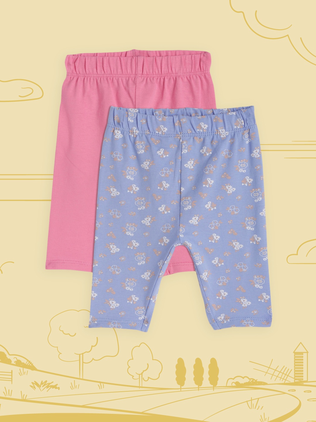 

H By Hamleys Infant Girls Pack of 2 Pink & Blue Leggings