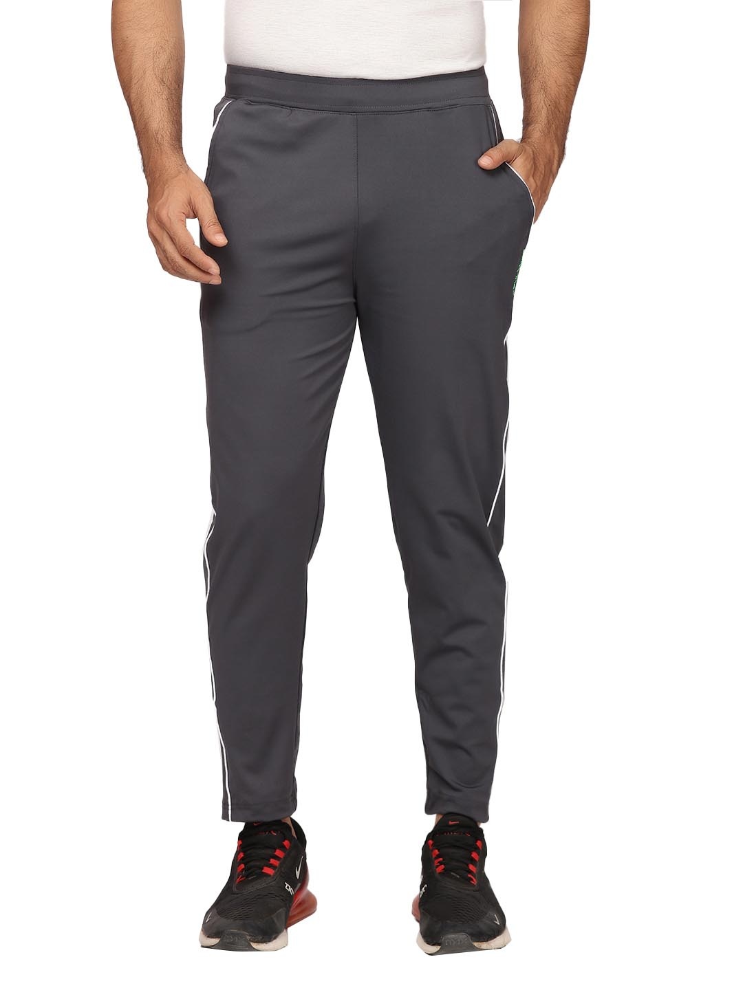 

BULLMER Men Grey Solid Straight Fit Track Pant