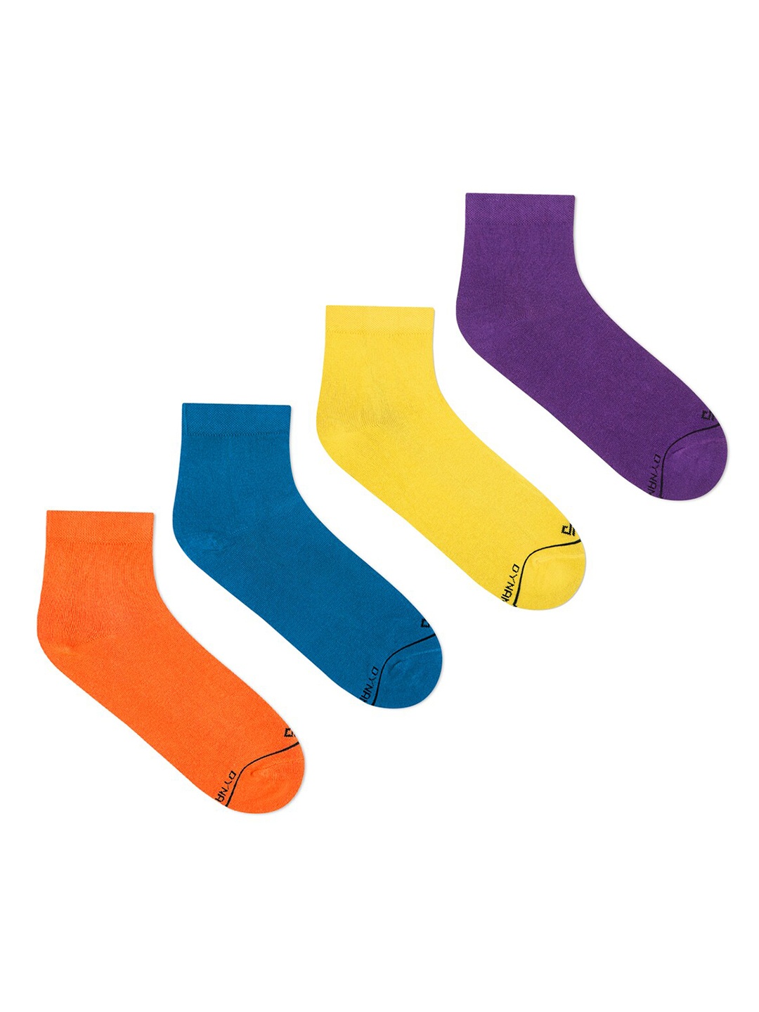 

Dynamocks Women Pack Of 4 Solid Combed Cotton Ankle-Length Socks, Orange