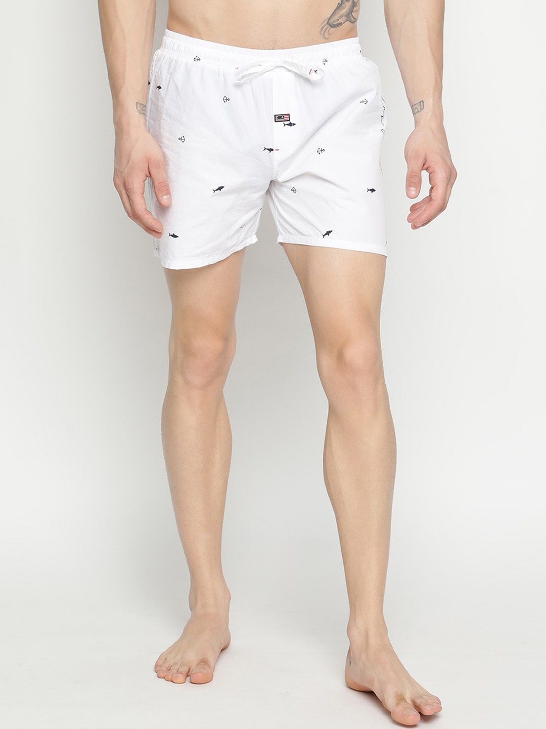 

V2 Value & Variety Men White & Black Printed Boxers 1114055998001