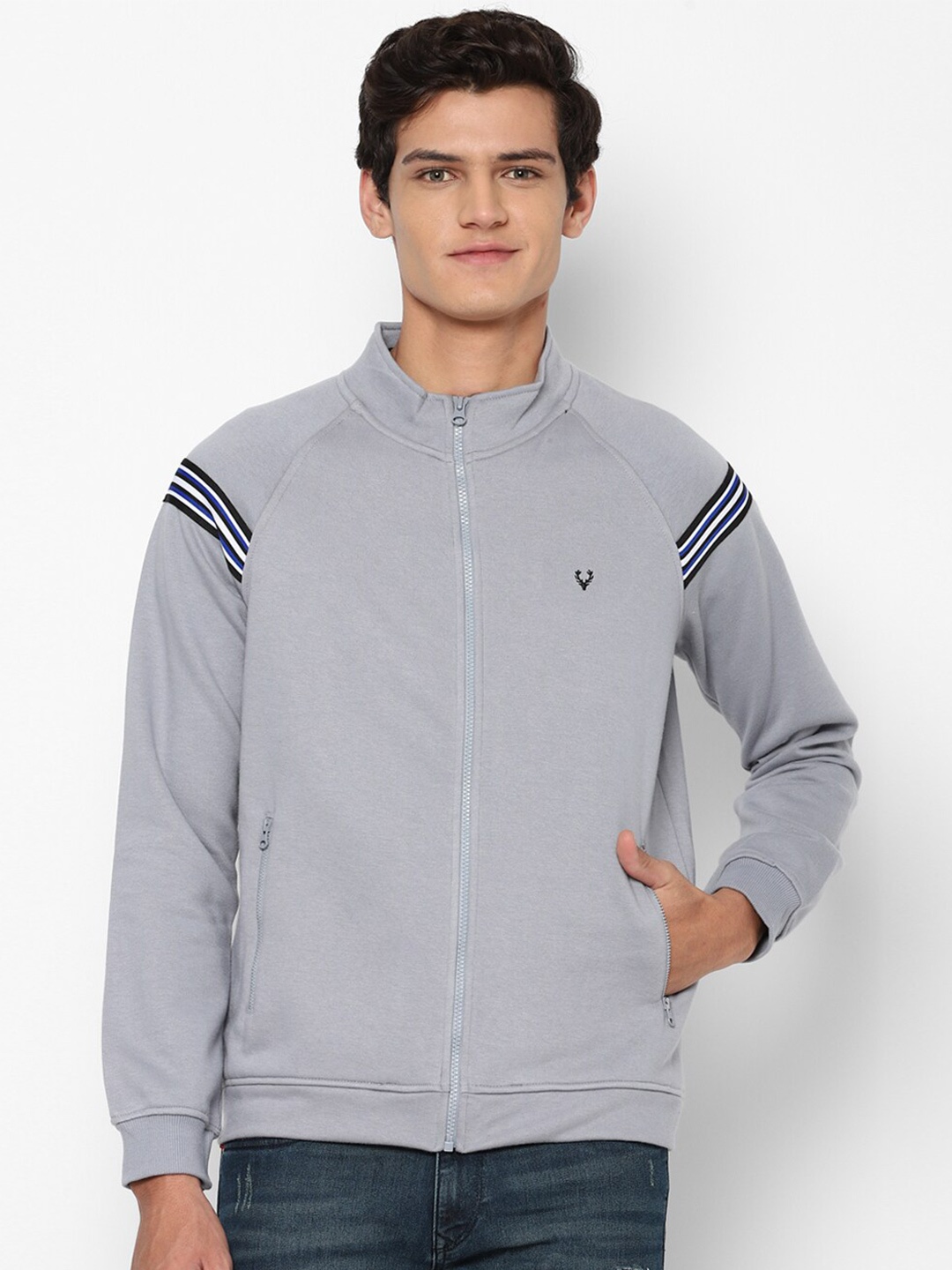 

Allen Solly Men Grey Sweatshirt