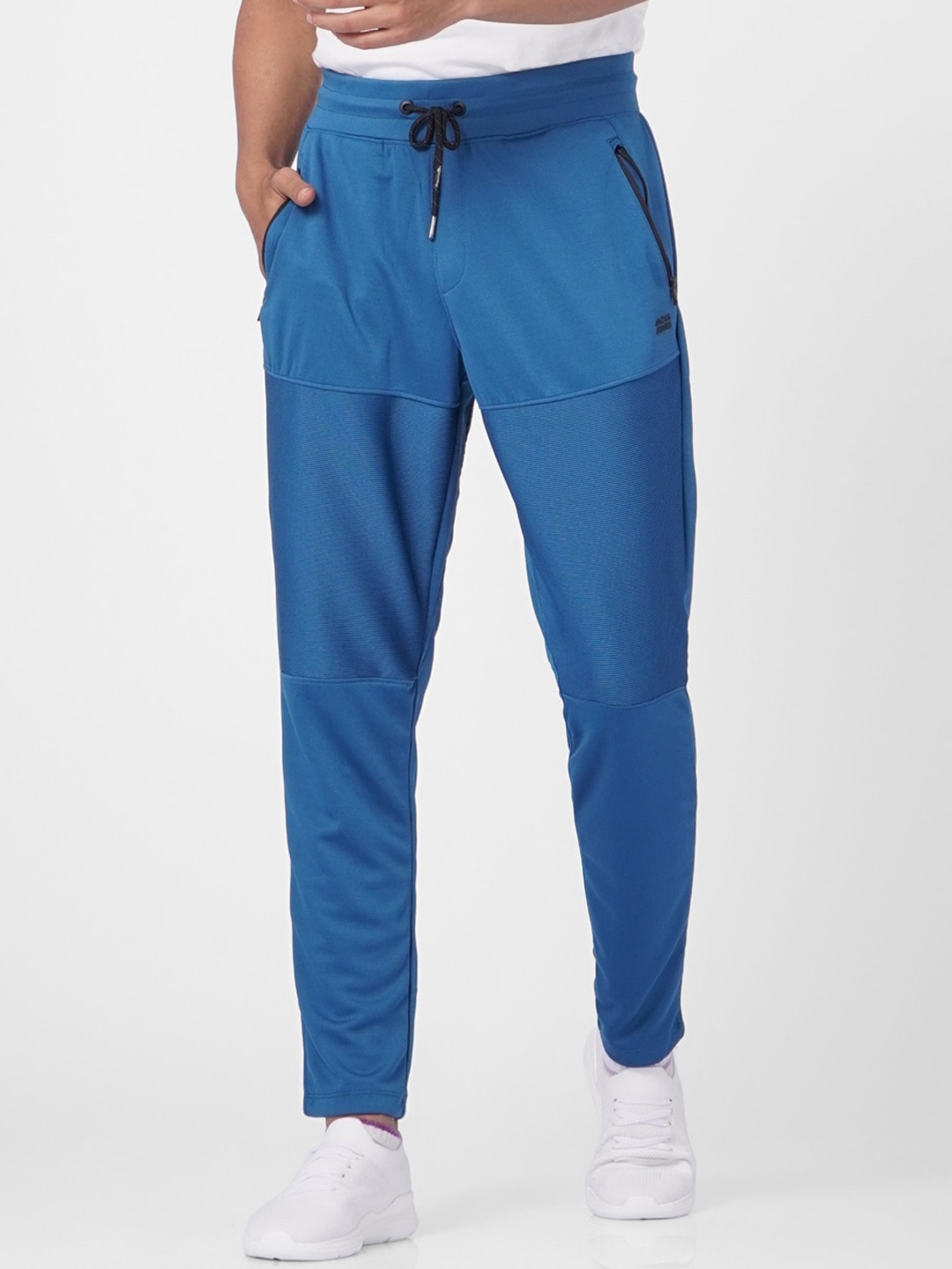 

Jack & Jones Men Blue Solid Track Pants
