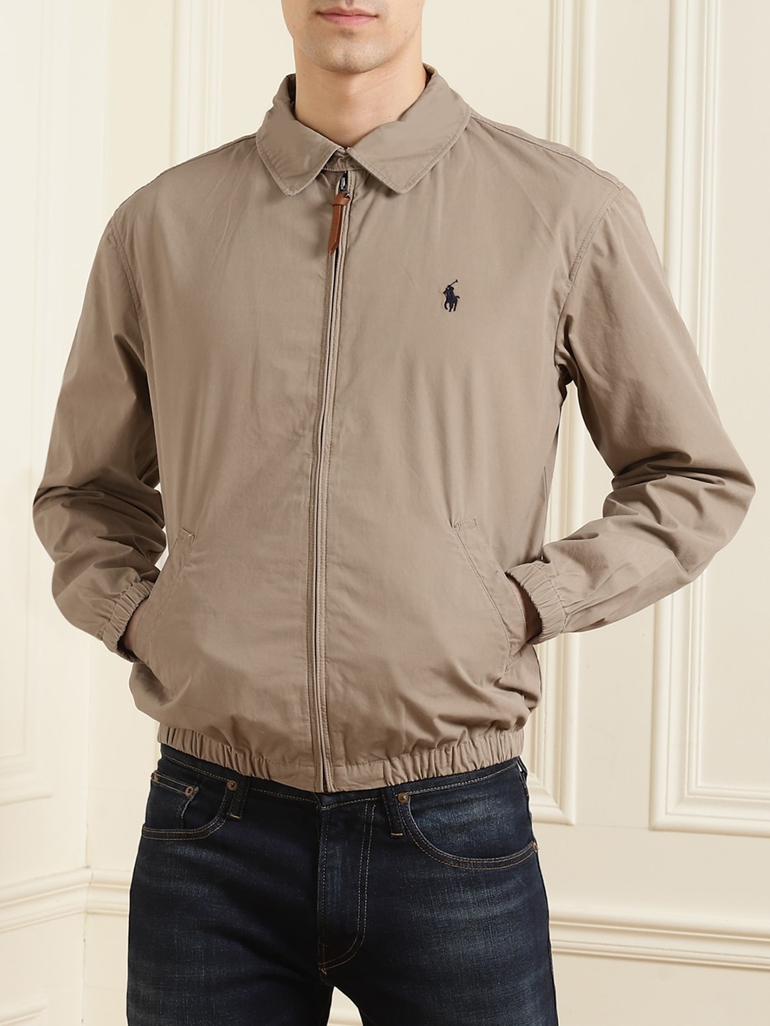 

Polo Ralph Lauren Men Tan Lightweight Bomber Jacket