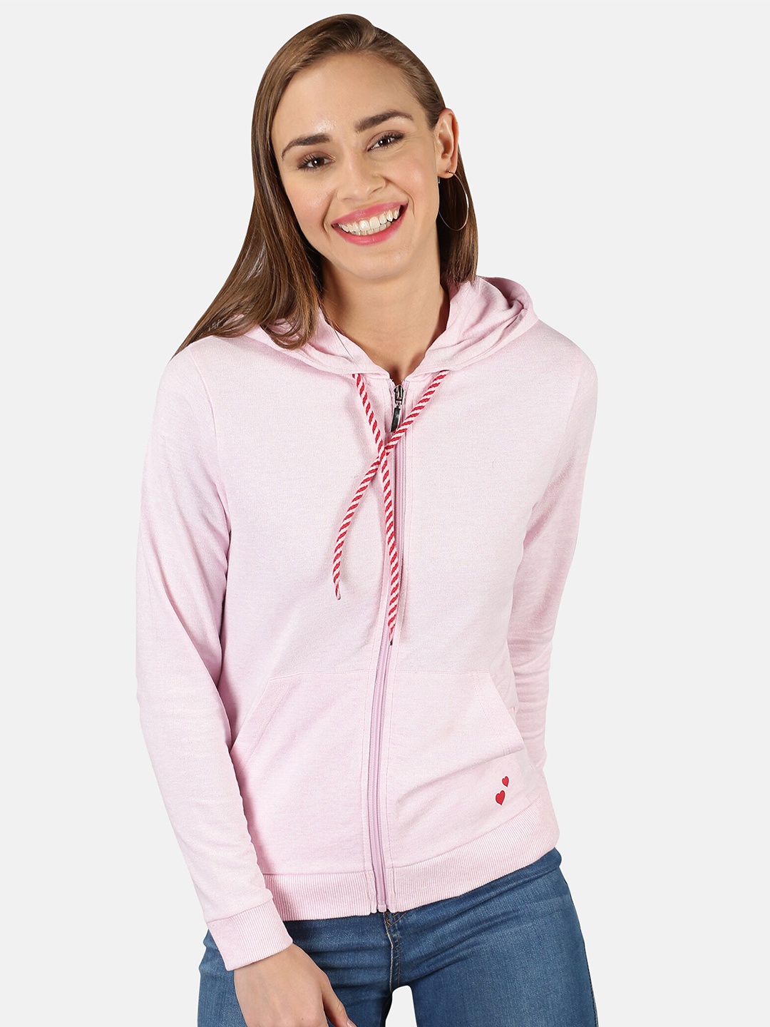 

UrGear Women Pink Hooded Sweatshirt