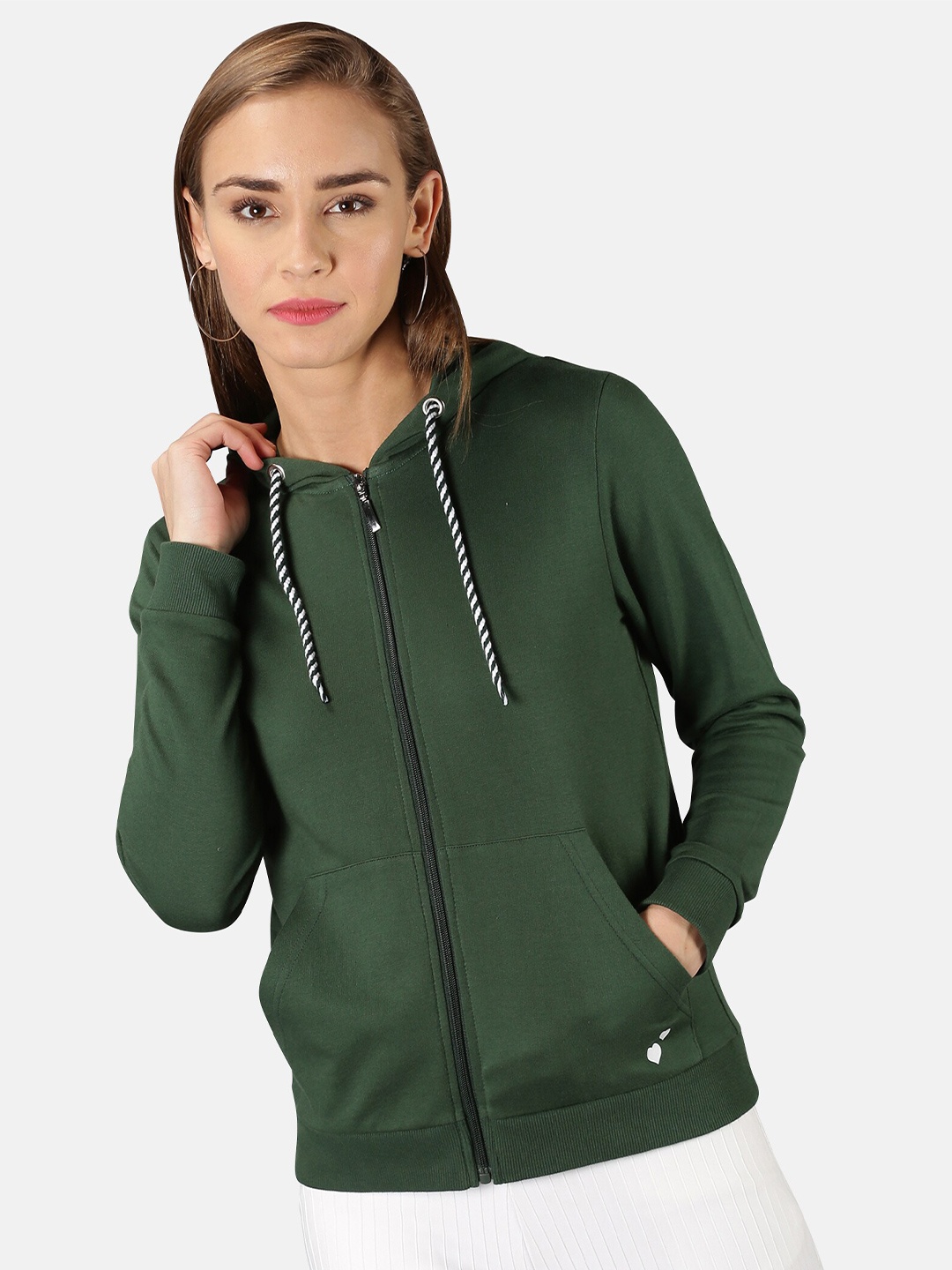 

UrGear Women Green Hooded Sweatshirt