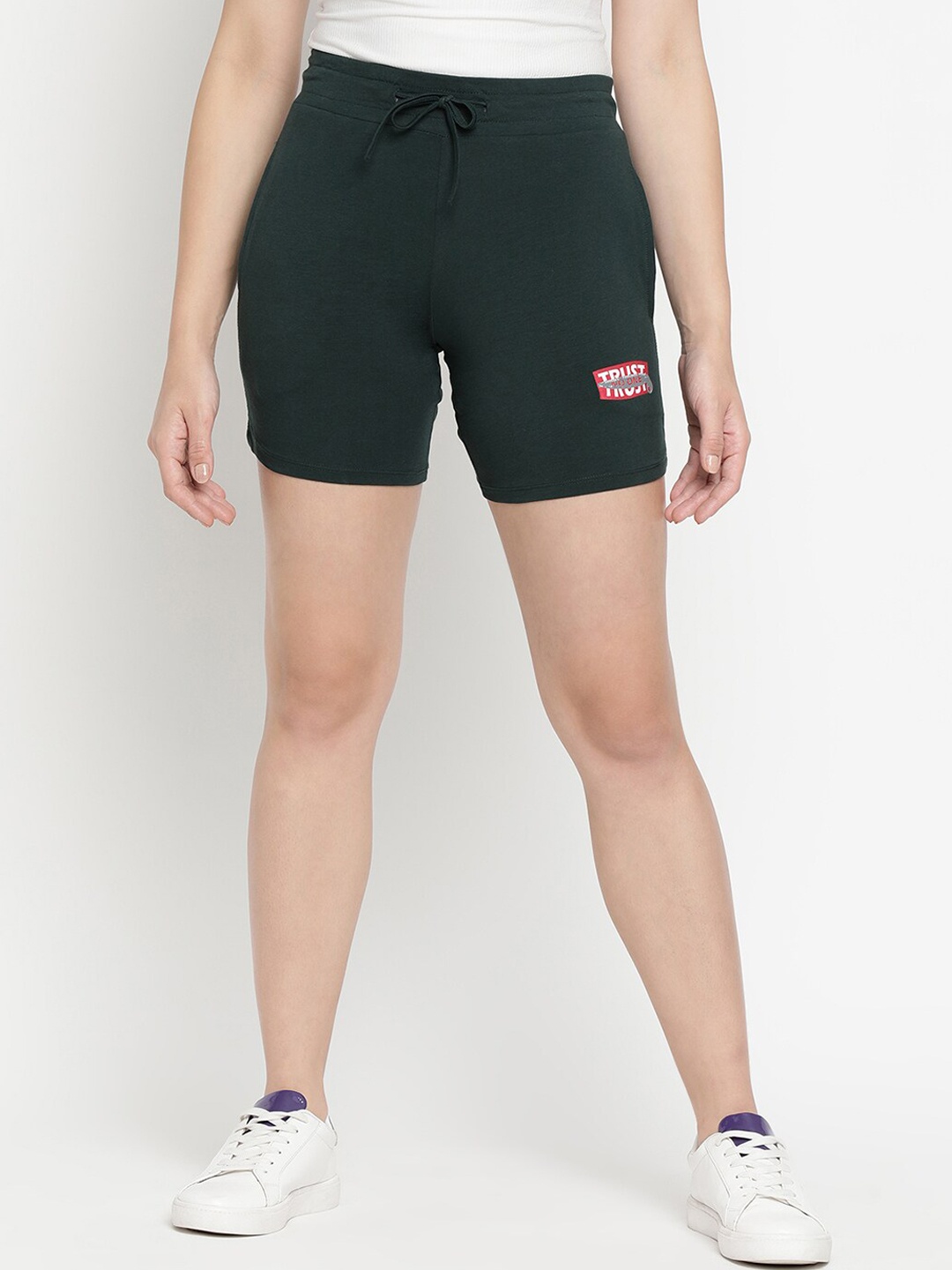 

V2 Value & Variety Women Green Regular Shorts