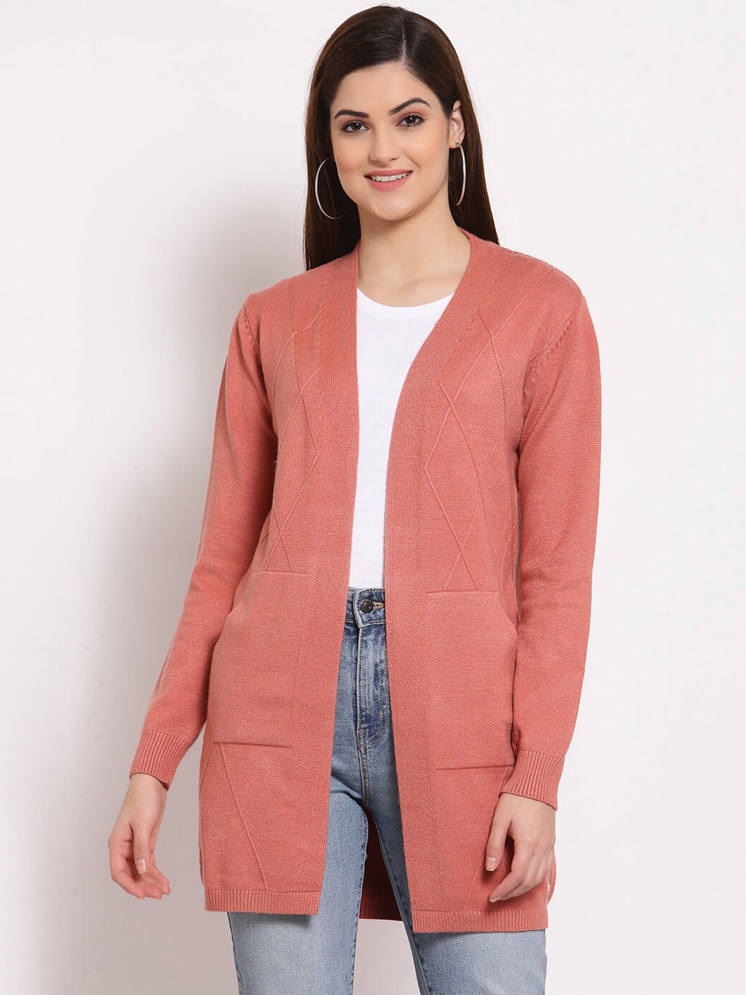 

Juelle Women Pink Longline Shrug