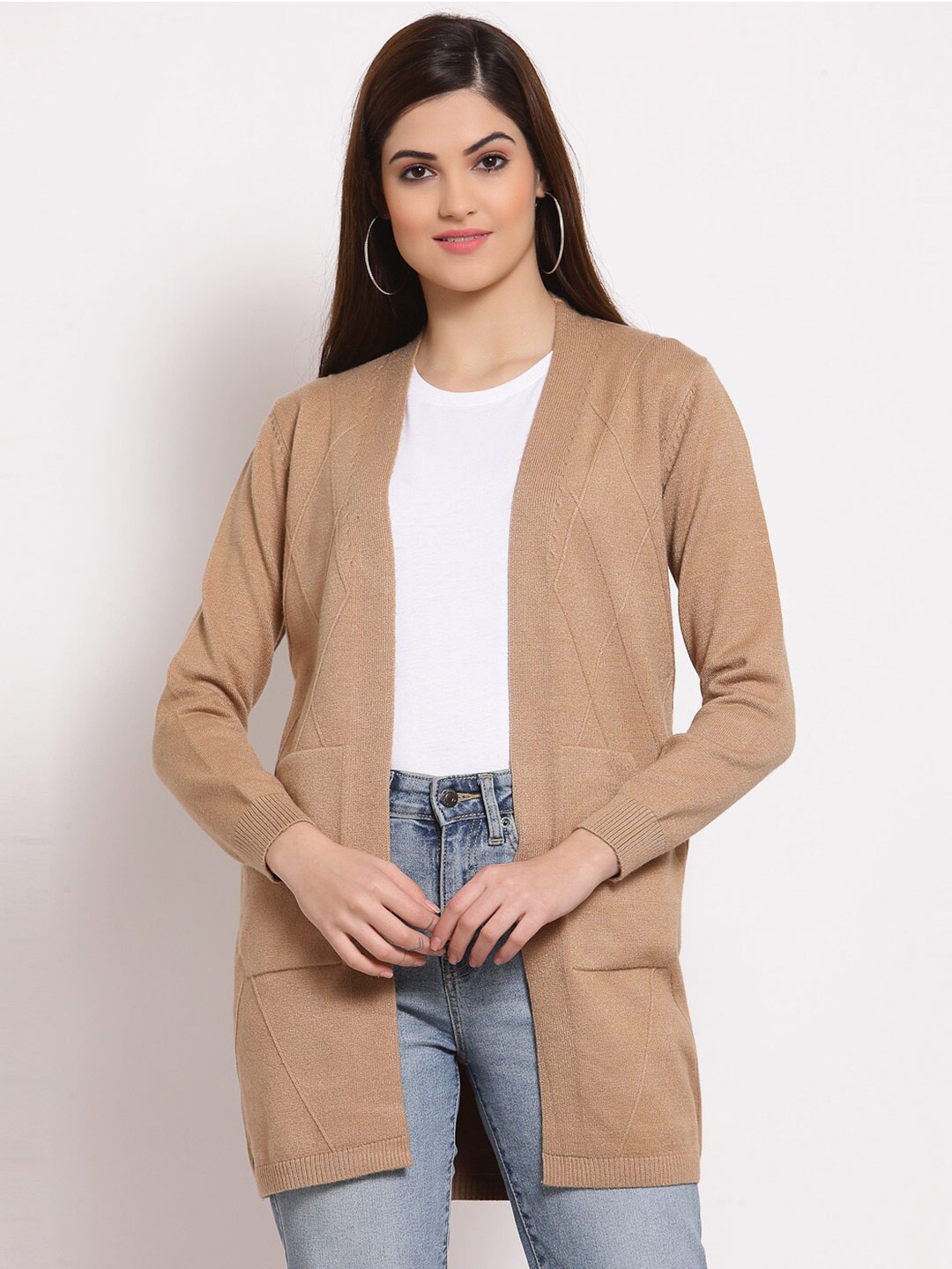 

Juelle Women Beige Longline Shrug