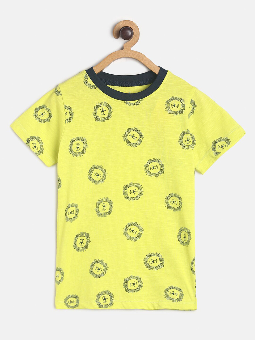 

TALES & STORIES Boys Lime Green Printed T-shirt