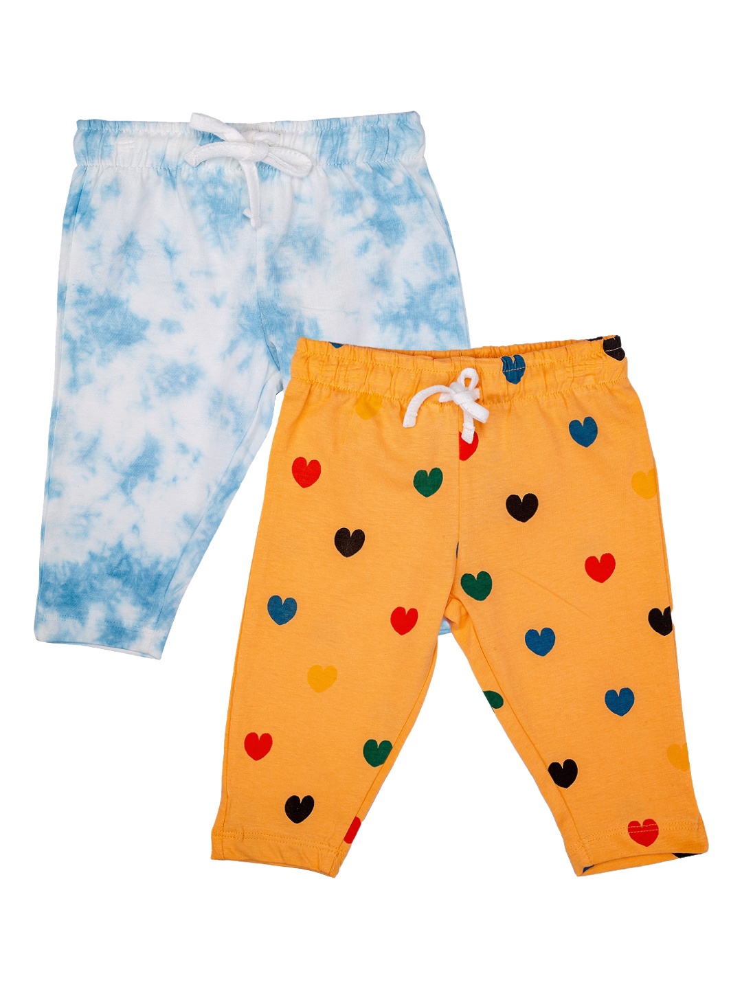 

Mee Mee Girl Pack Of 2 Turquoise Blue & Peach Printed Leggings