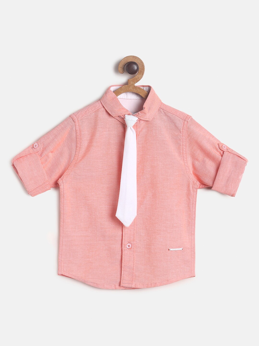 

TALES & STORIES Boys Orange Opaque Casual Shirt