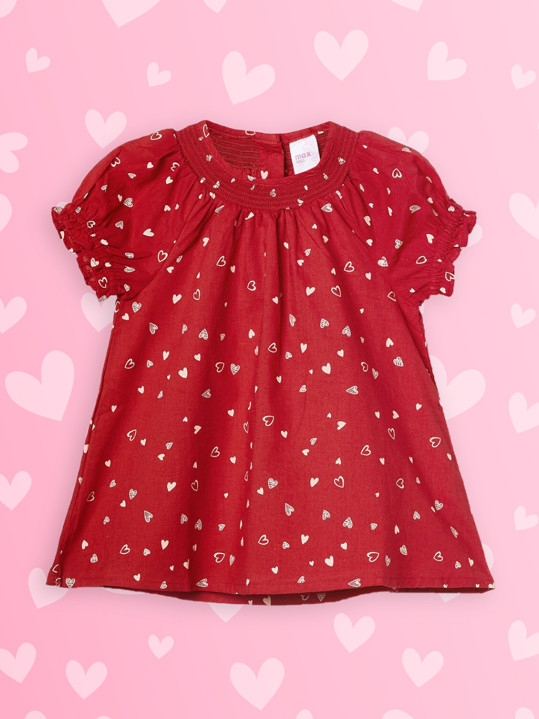 

max Girls Red A-Line Top