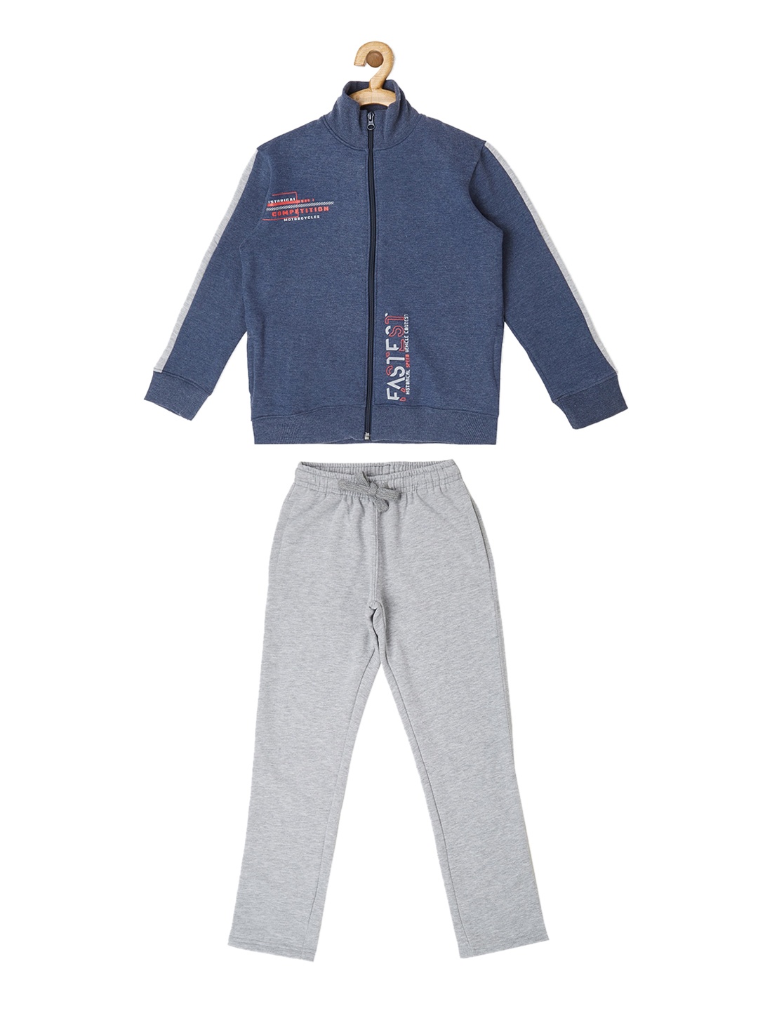 

Sweet Dreams Boys Navy Blue & Grey Solid Track Suit