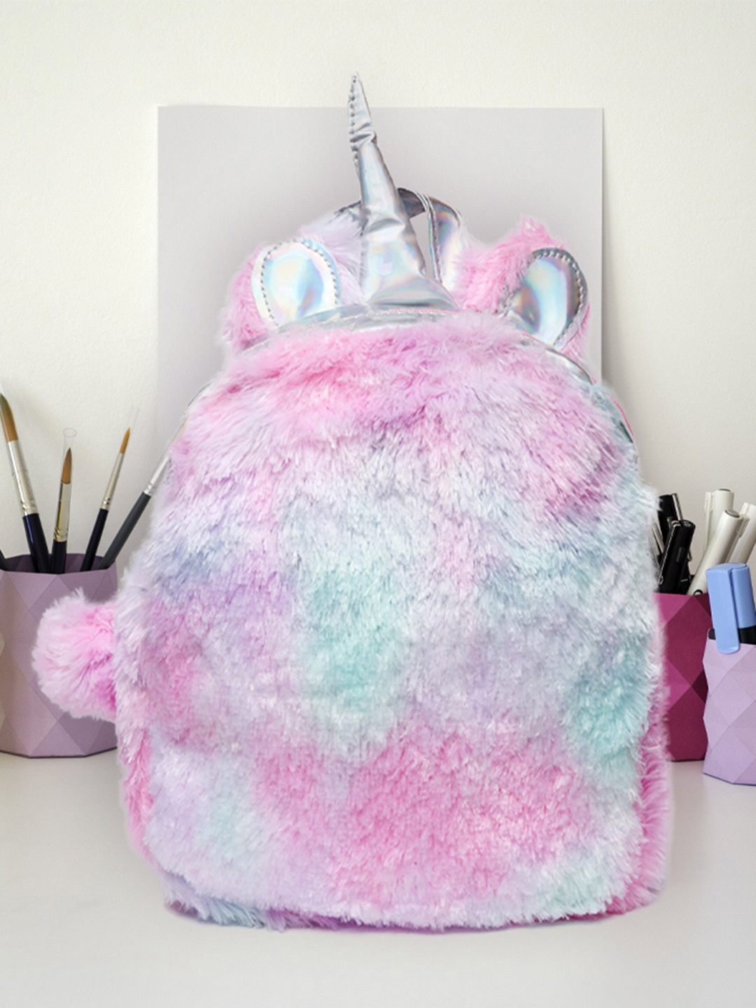 

POPLINS Kids Pink & Blue Unicorn Backpack