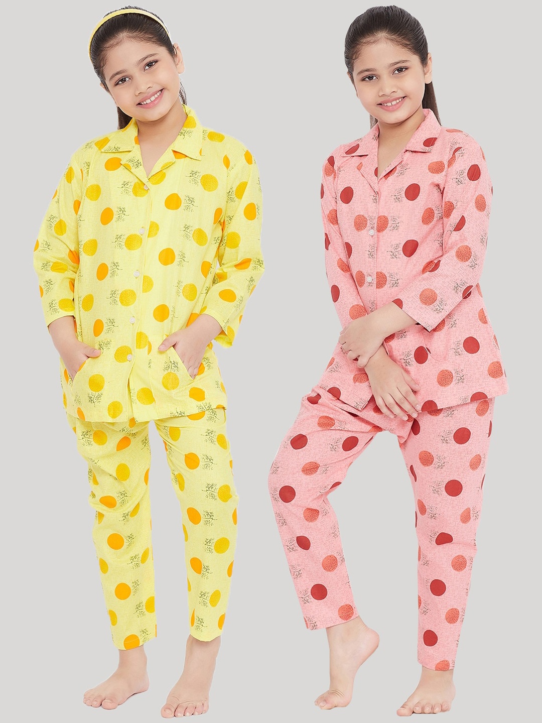 

KYDZI Girls Multi Polka Dots, Yellow