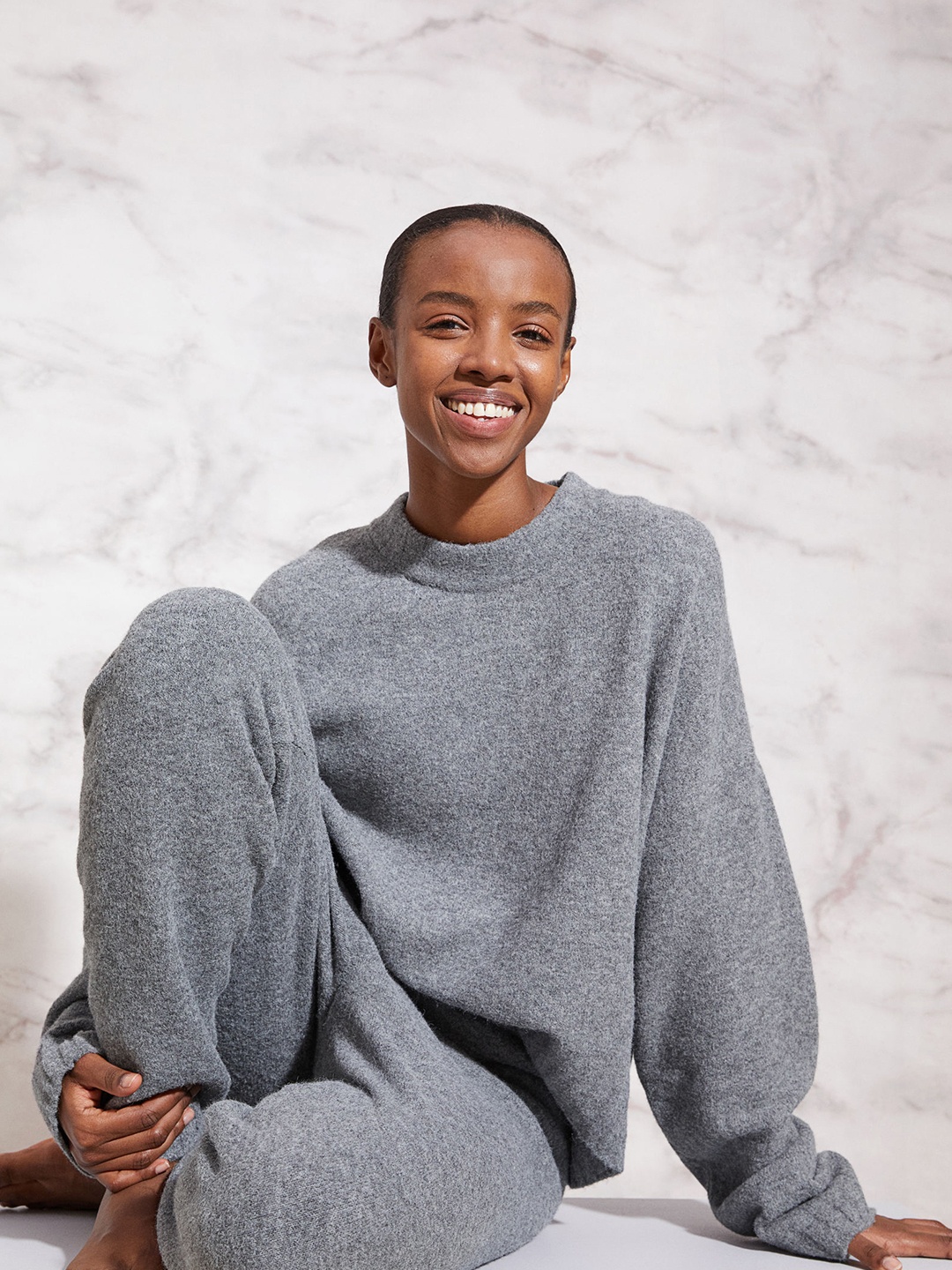 

H&M Women Grey Fine-knit jumper