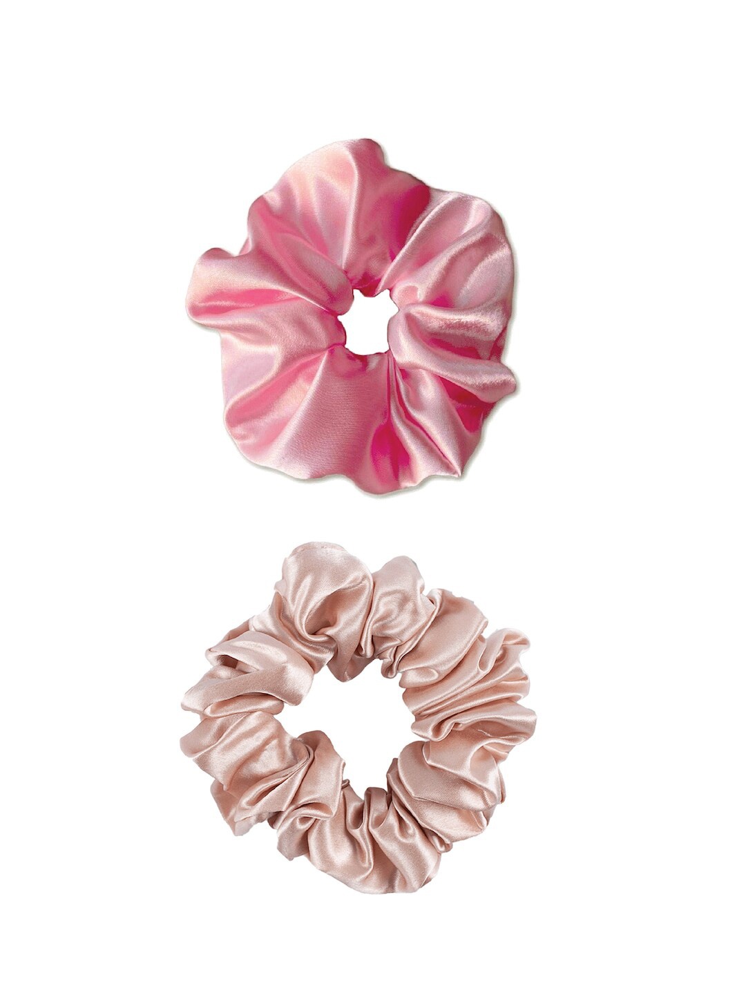 

GUBB Women Set of 2 Satin Scrunchies, Pink
