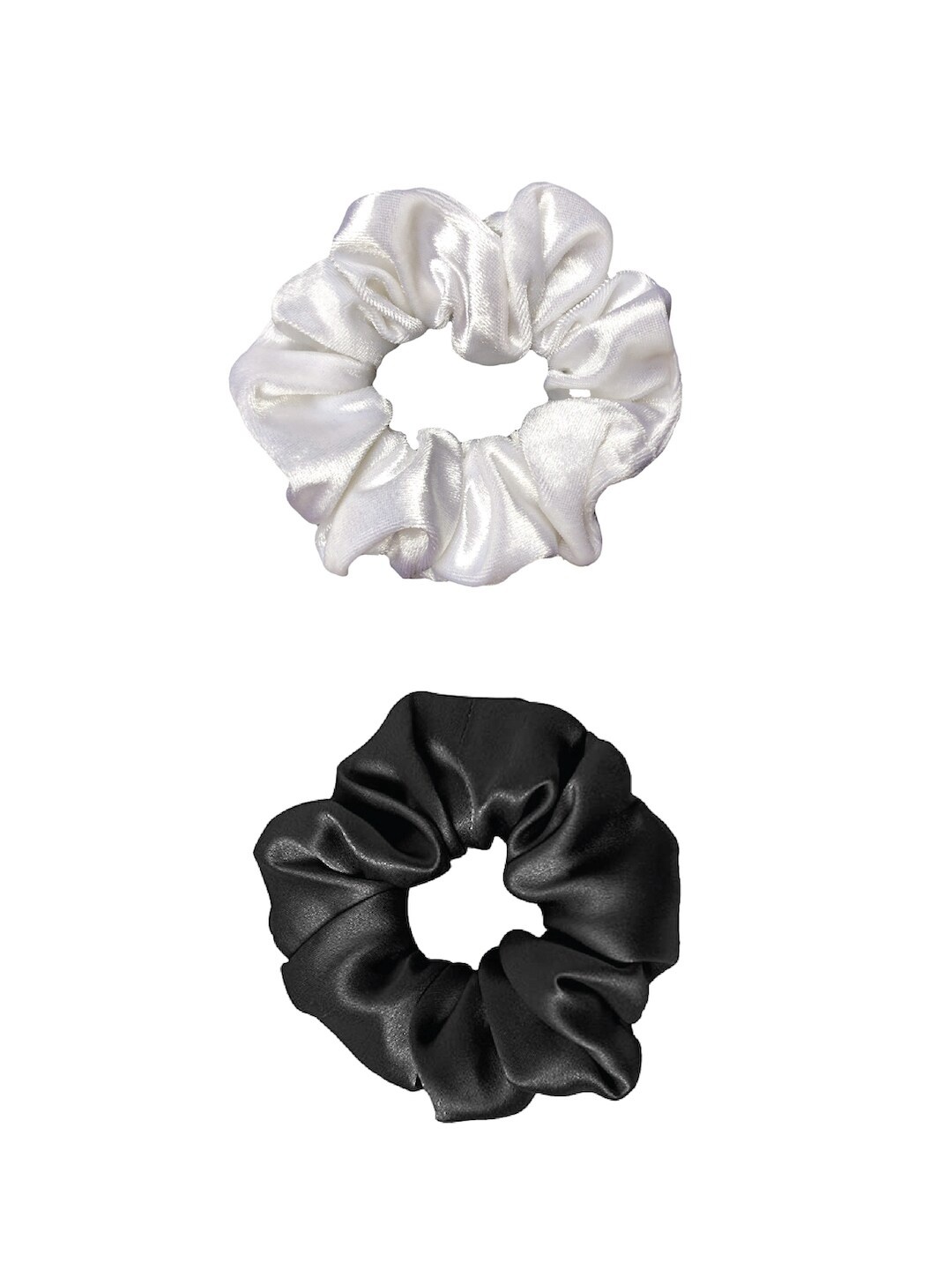 

GUBB Women Set of 2 Hair Satin Scrunchies, White