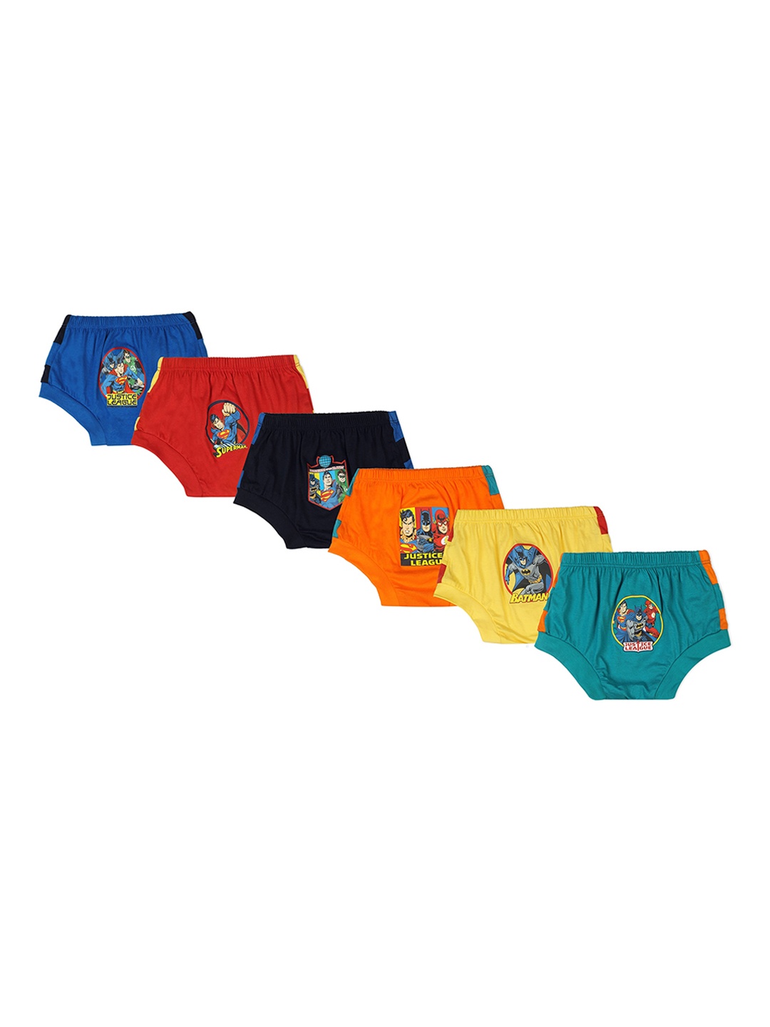 

Red Rose Boys Set Of 6 Justice League Printed Basic Briefs