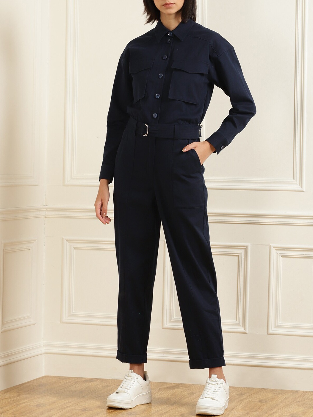 

Ted Baker Blue Cotton Basic Jumpsuit