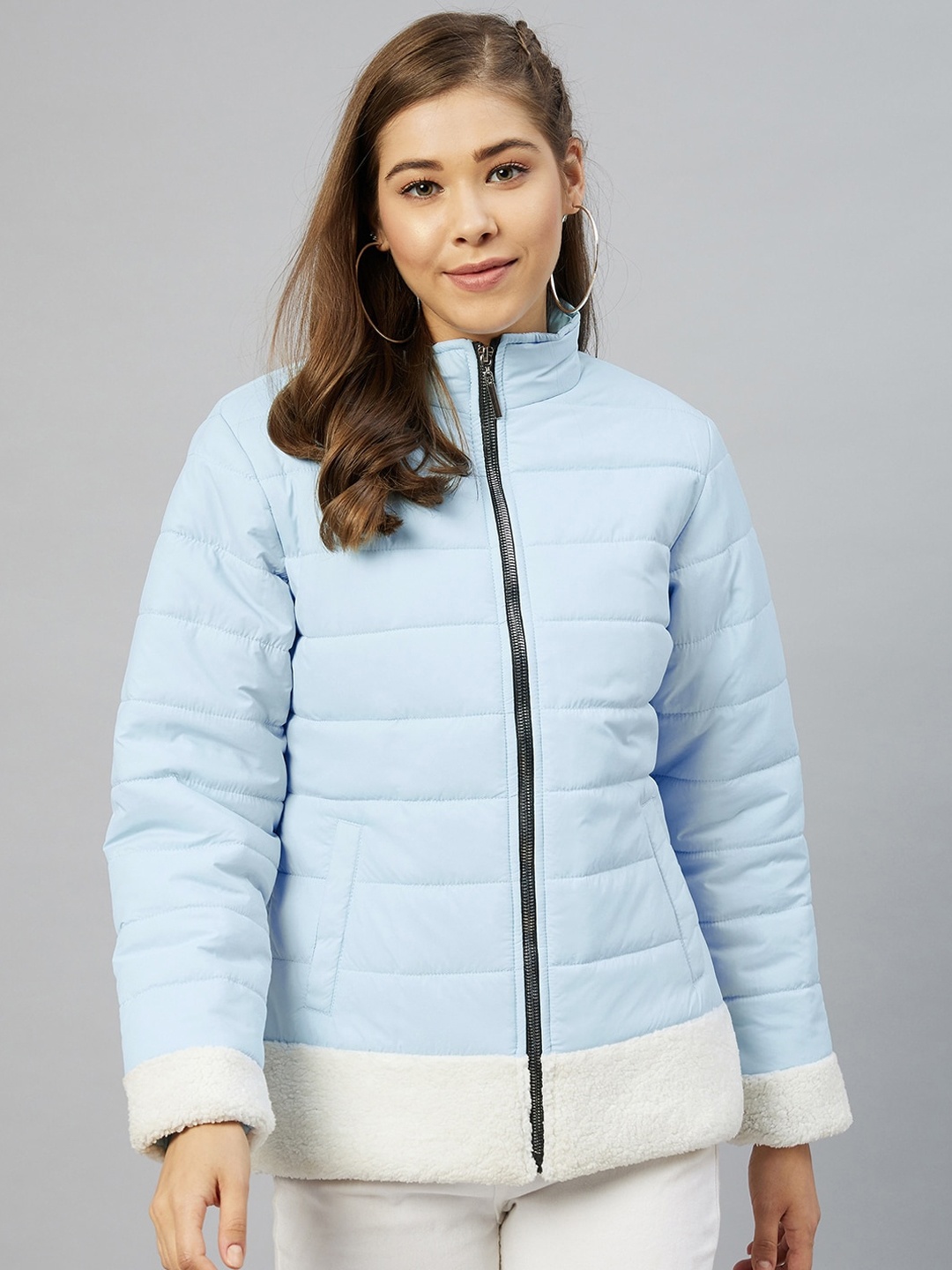 

Carlton London Women Blue Floral Lightweight Padded Jacket