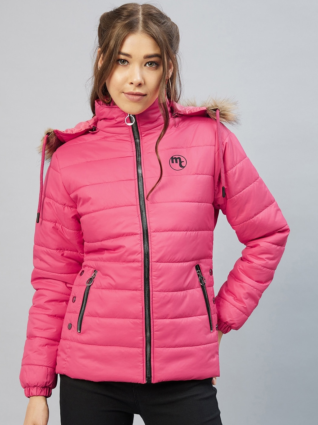 

Marie Claire Women Pink Puffer Jacket