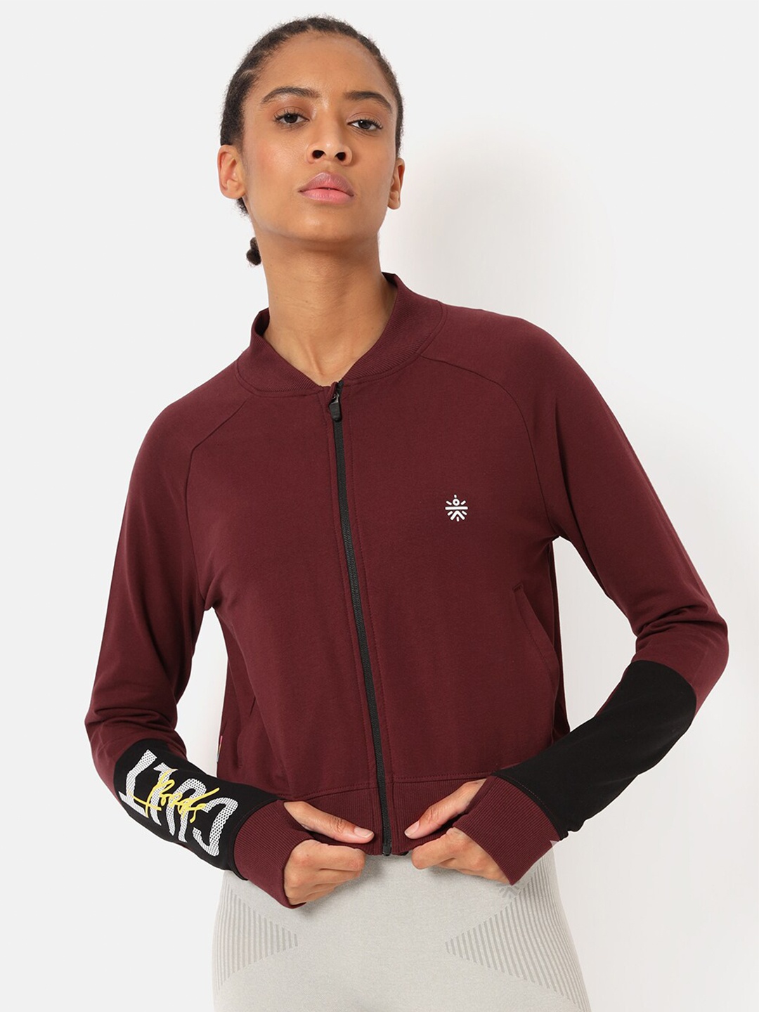 

CULT Layr Crop Lifestyle Sweatshirt, Maroon