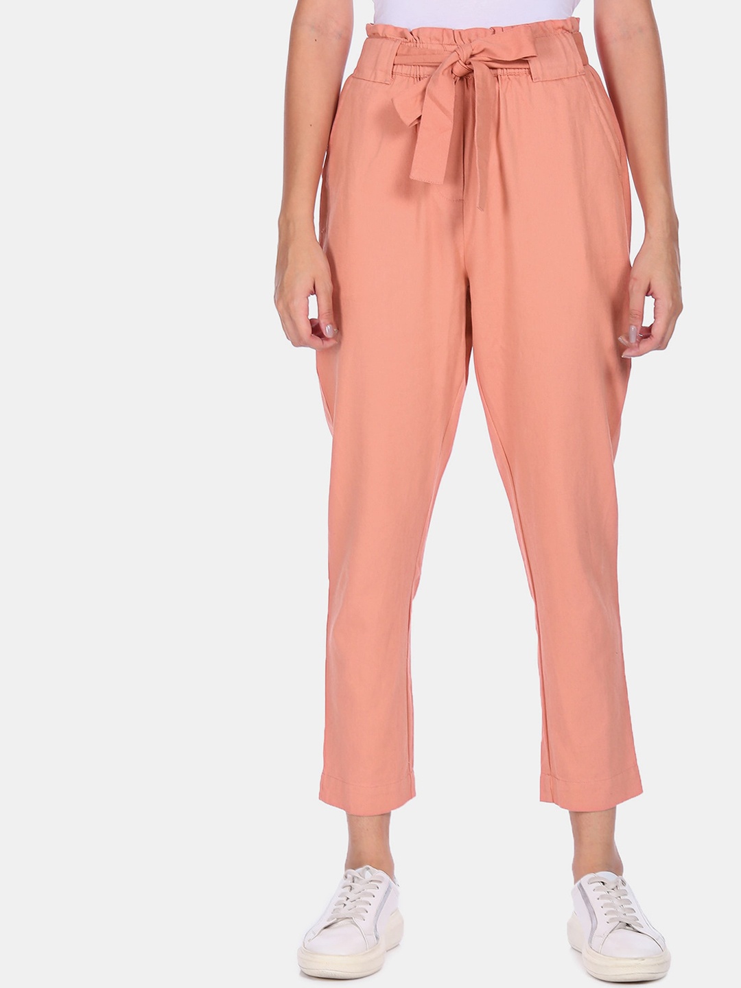 

Flying Machine Women Purple Peg Trousers