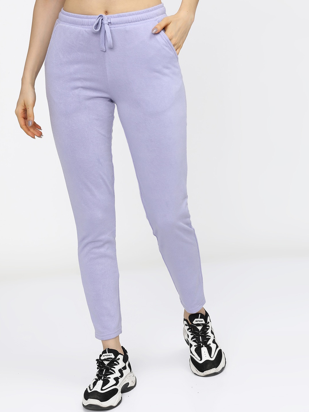 

Tokyo Talkies Women Purple Solid Track Pants