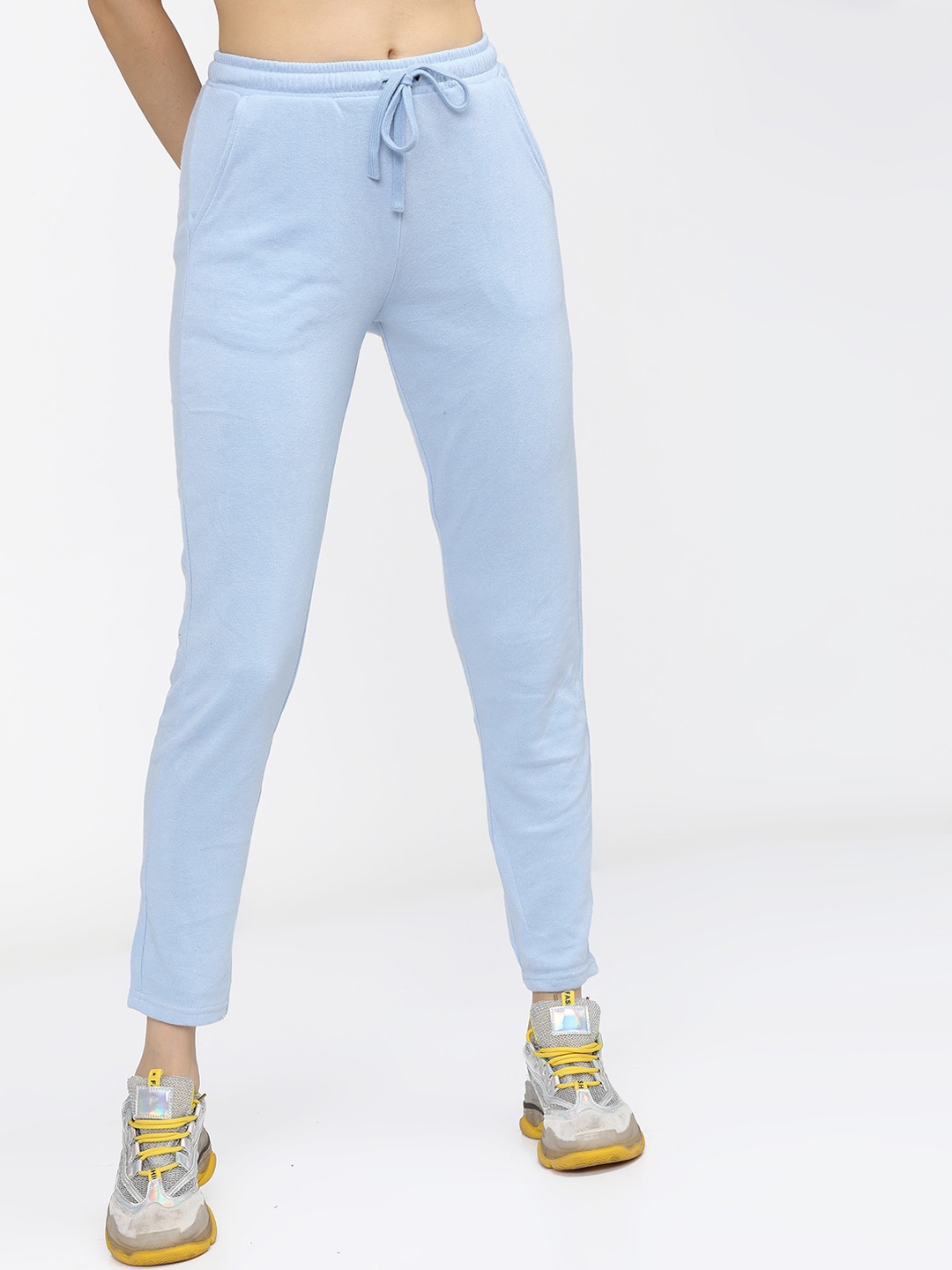 

Tokyo Talkies Women Blue Solid Track Pants