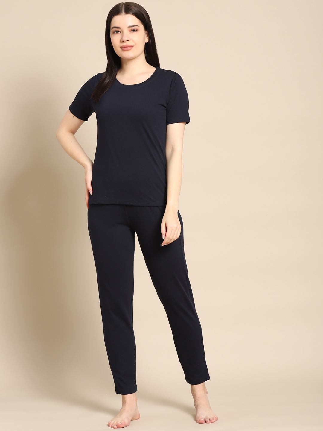 

Prakrti Women Navy Blue Night suit