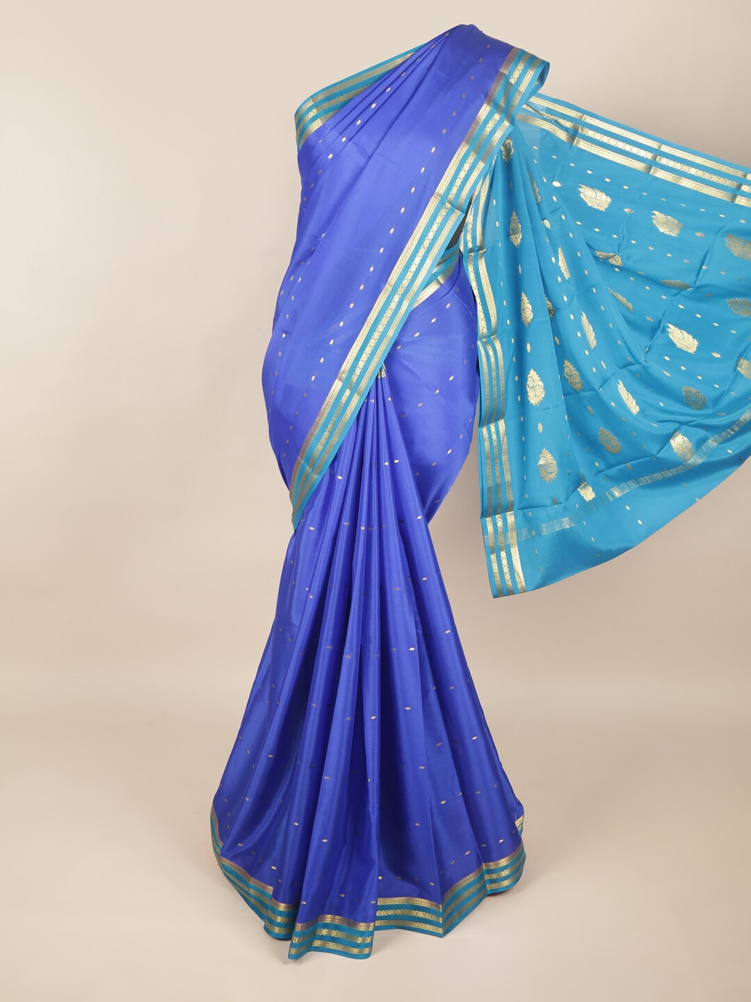 

Pothys Blue Woven Design Zari Art Silk Saree