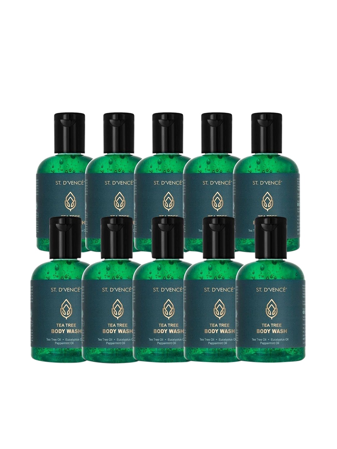 

ST. DVENCE Set of 10 Tea Tree Body Wash - Shower Gel, Multi