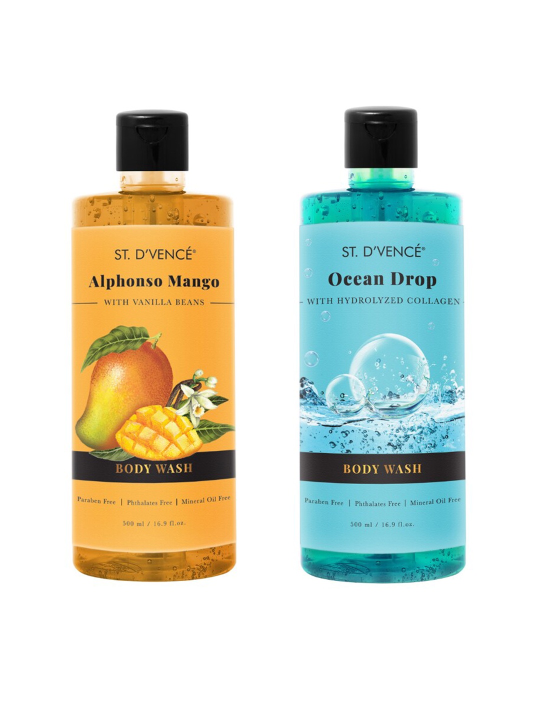 

ST. DVENCE Pack of 2 Body Wash - 500ml Each, Mustard