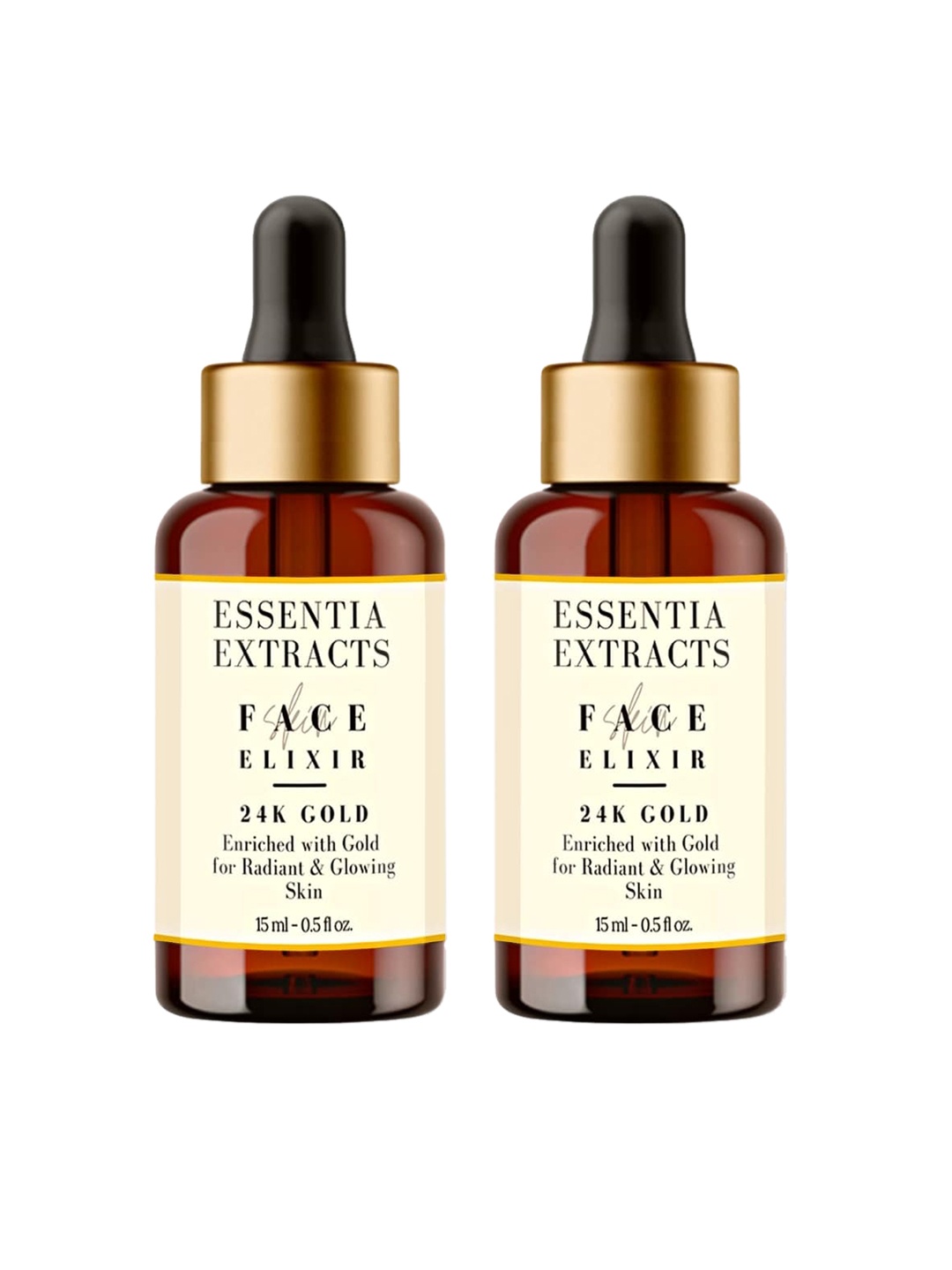 

ESSENTIA EXTRACTS Set Of 2 24K Gold Face Serum 30ml, Yellow