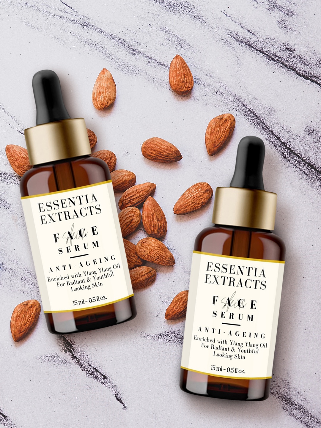 

ESSENTIA EXTRACTS Set Of 2 Anti-Ageing Face Serum 30ml, Yellow