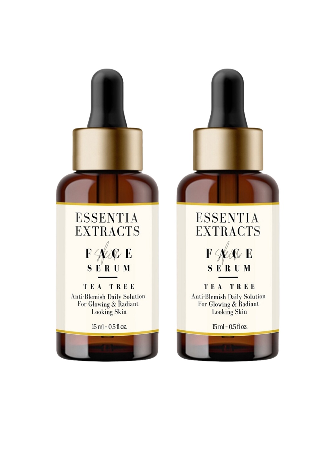

ESSENTIA EXTRACTS Set of 2 Tea Tree Anti-Blemish Daily Solution Face Serum 30ML, Yellow