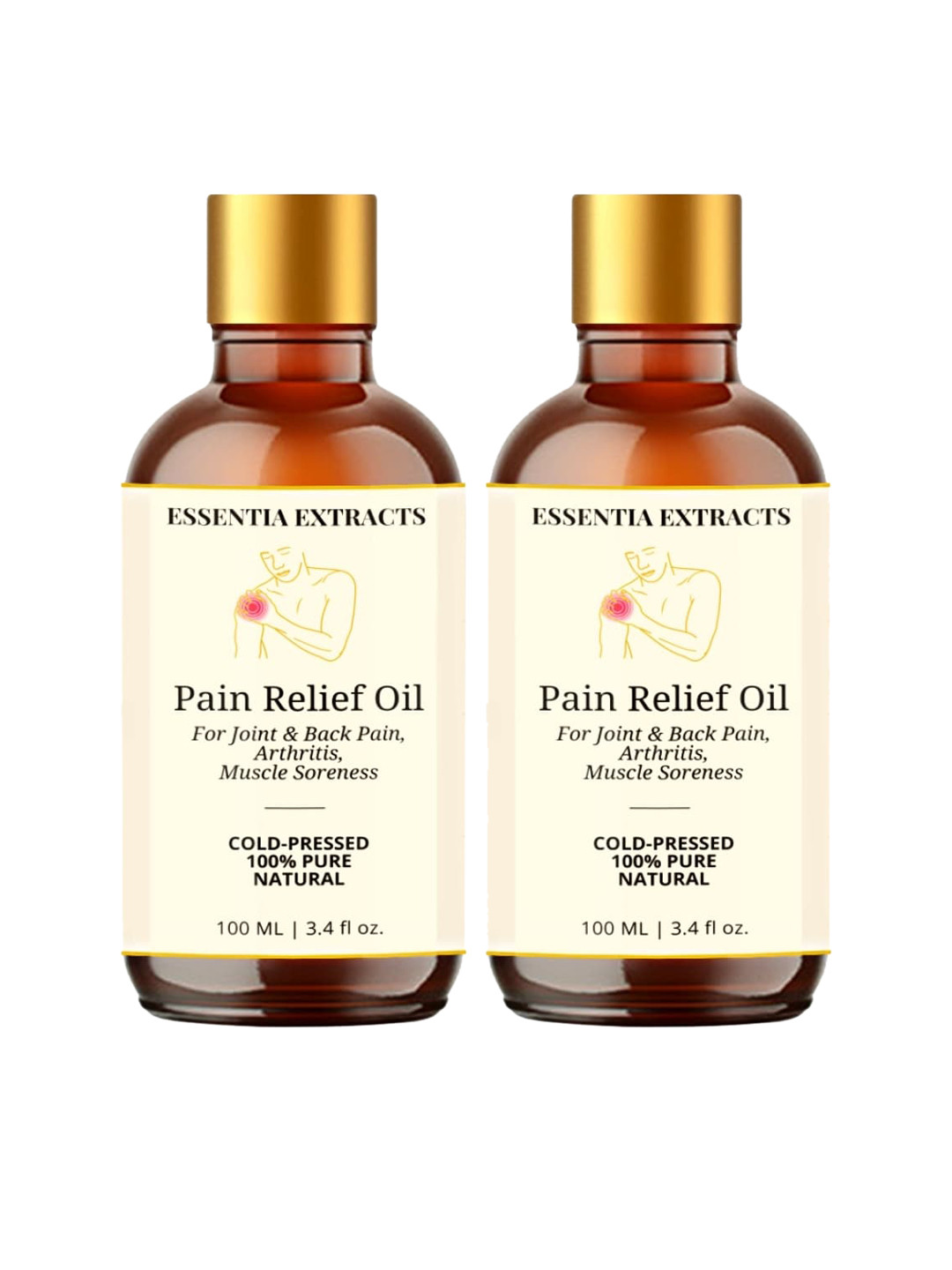 

ESSENTIA EXTRACTS Yellow Set of 2 Ayurvedic Pain Relief Oil 200 Ml