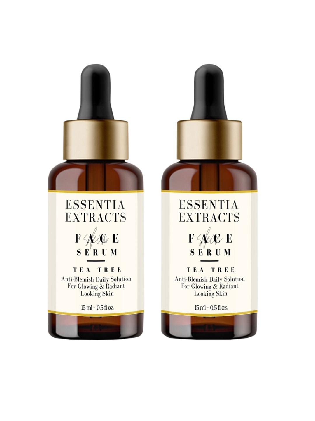 

ESSENTIA EXTRACTS Set Of 2 Tea Tree Anti-Blemish Daily Face Serum 30ml, Yellow