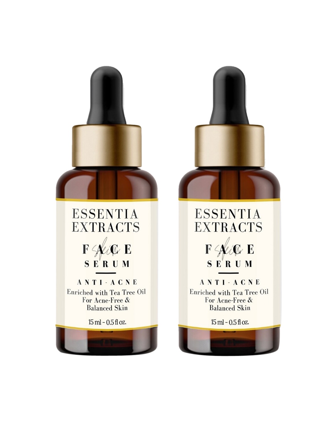 

ESSENTIA EXTRACTS Set Of 2 Tea Tree Anti-Acne Facial Serum 30ml, Yellow