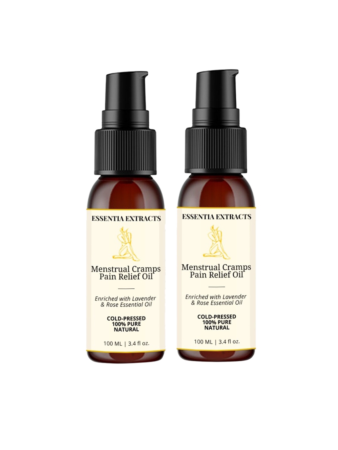 

ESSENTIA EXTRACTS Yellow Menstrual Cramps Pain Relief Oil 200 Ml