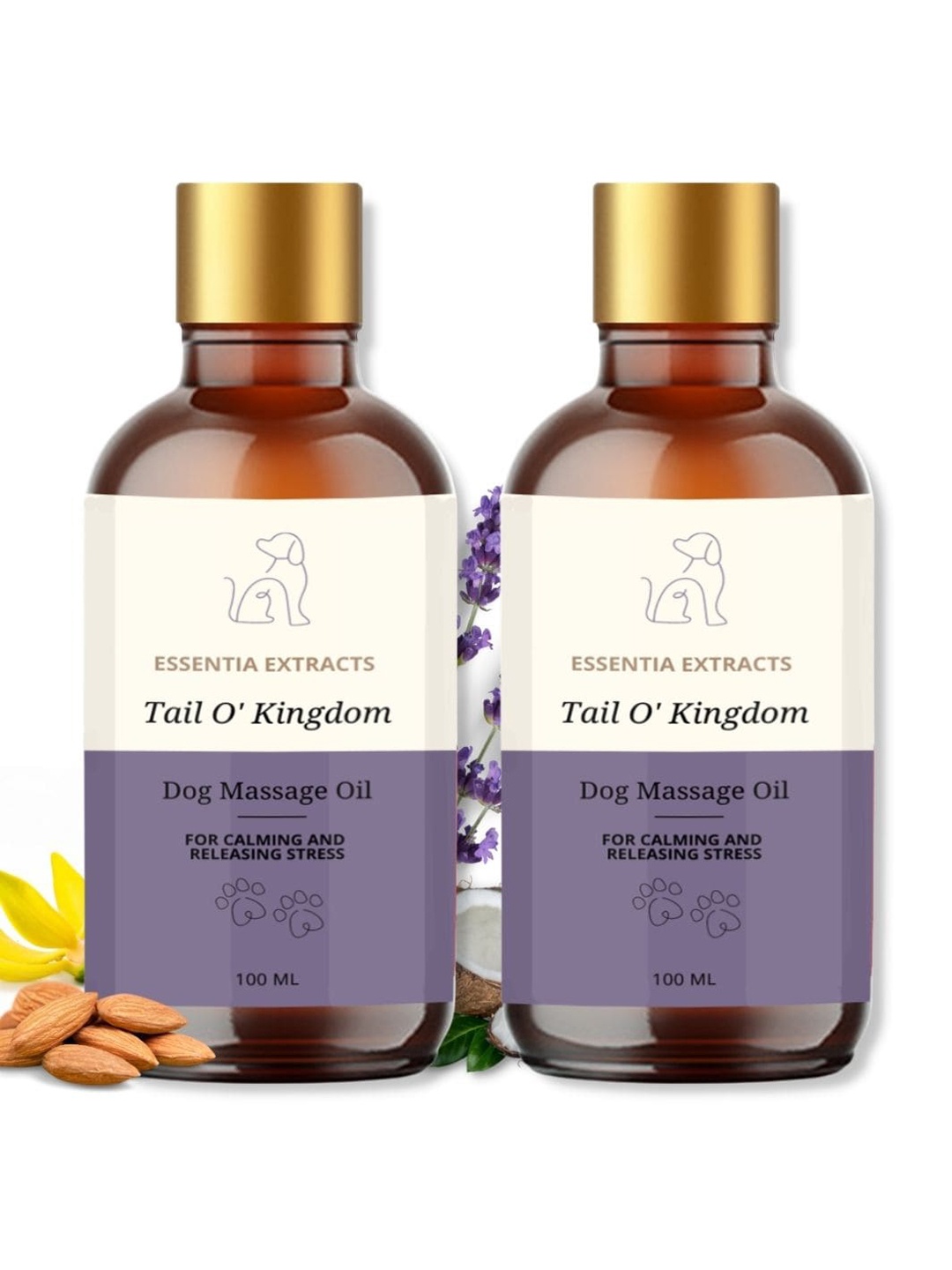 

ESSENTIA EXTRACTS Set Of 2 Calming & Relieving Stress Dog Massage Oils 200ml, Yellow