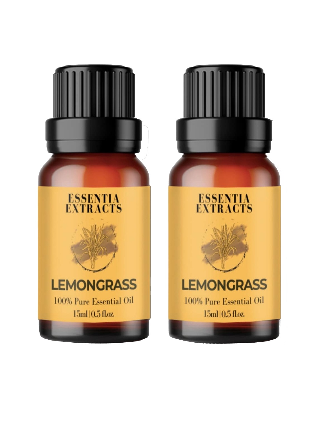 

ESSENTIA EXTRACTS Yellow Set of 2 Lemongrass Essential Oil 30 Ml