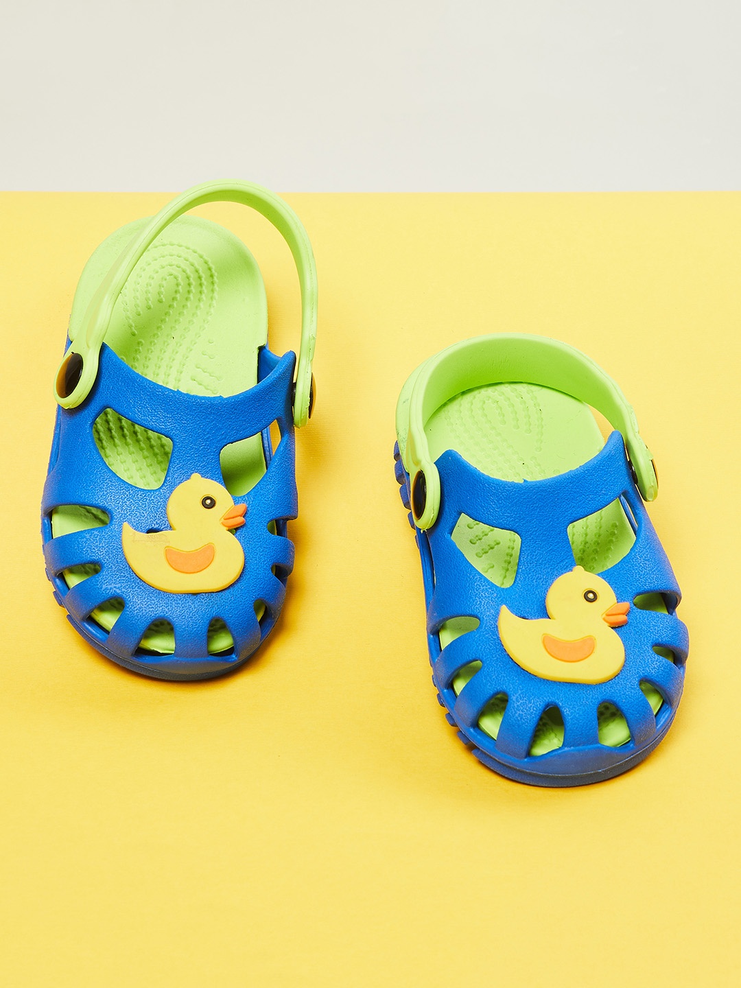 

max Boys Blue & Green Colourblocked Rubber Clogs