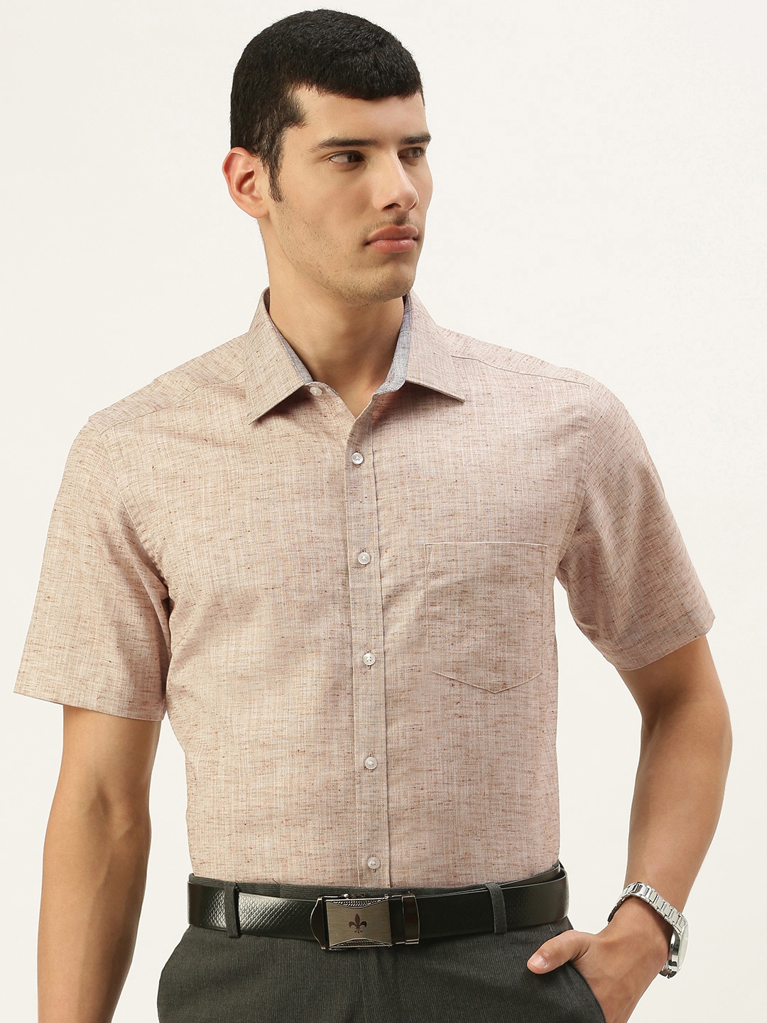 

IVOC Men Brown Formal Shirt