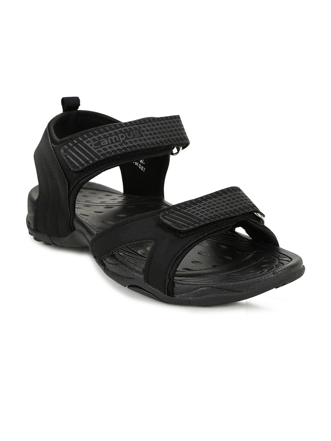 

Campus Kids Black & Grey 3K-STRING-K Sports Sandals