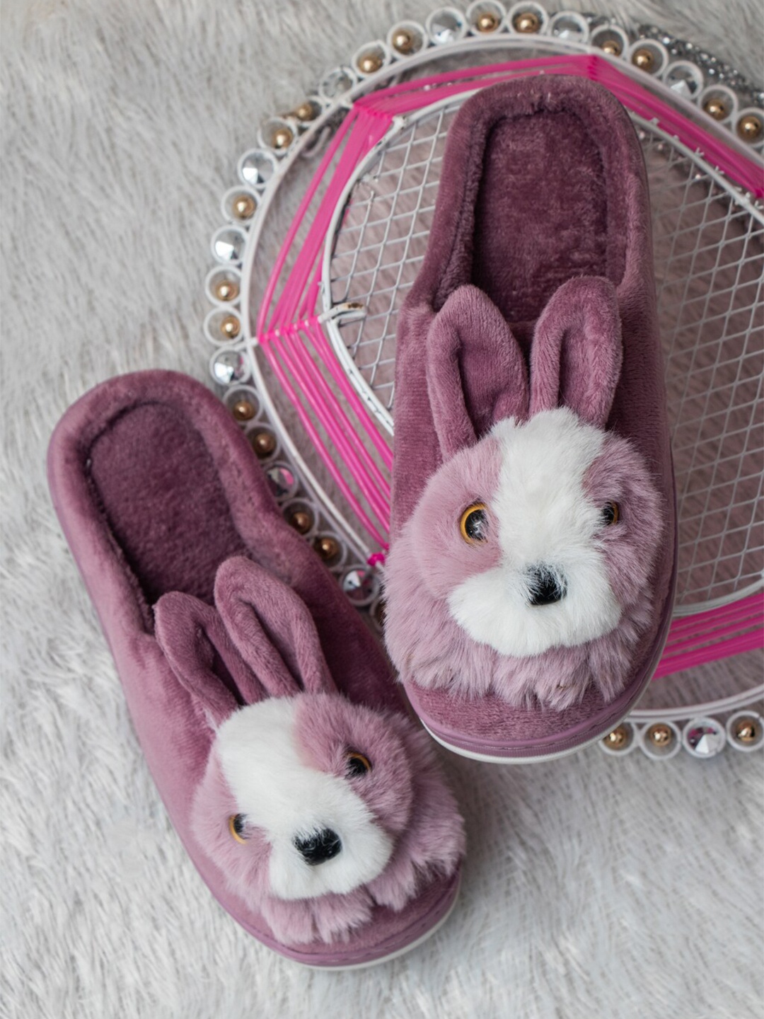 

Brauch Women Purple & White Room Slippers