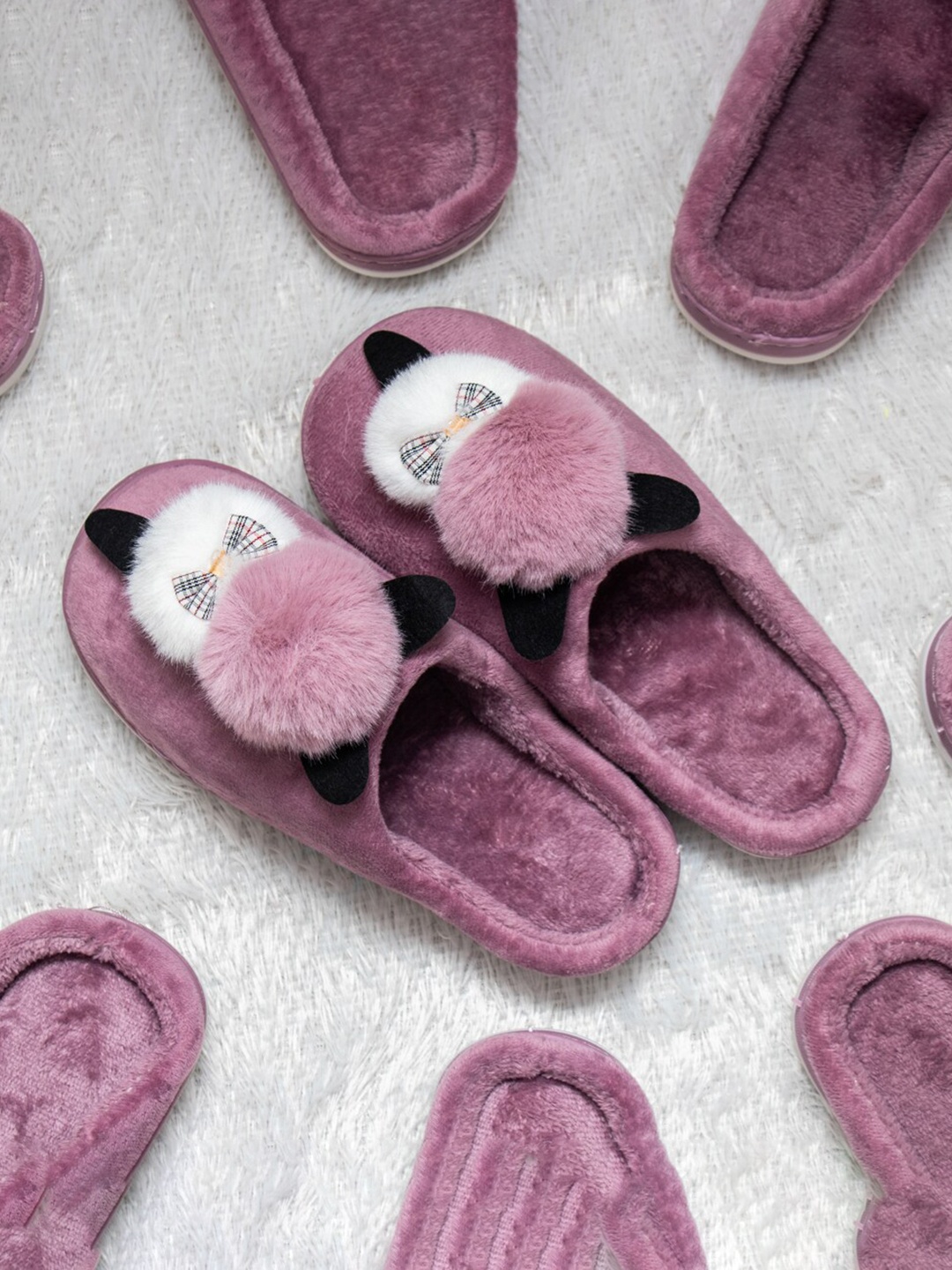 

Brauch Women Purple & White Room Slippers