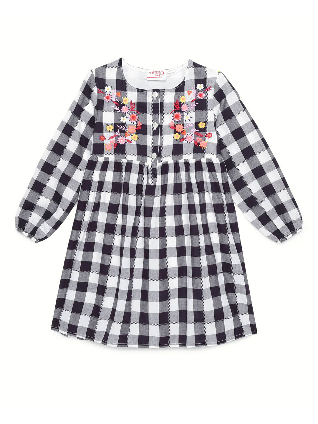 

UNDER FOURTEEN ONLY Black & White Checked A-Line Dress