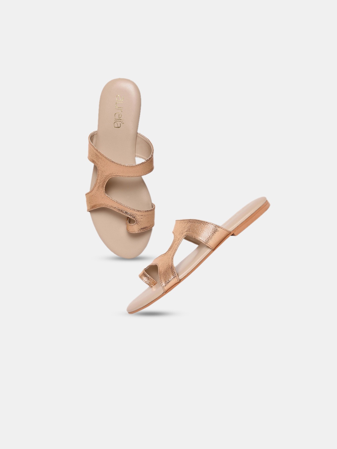 

AURELIA Women Rose Gold One Toe Flats